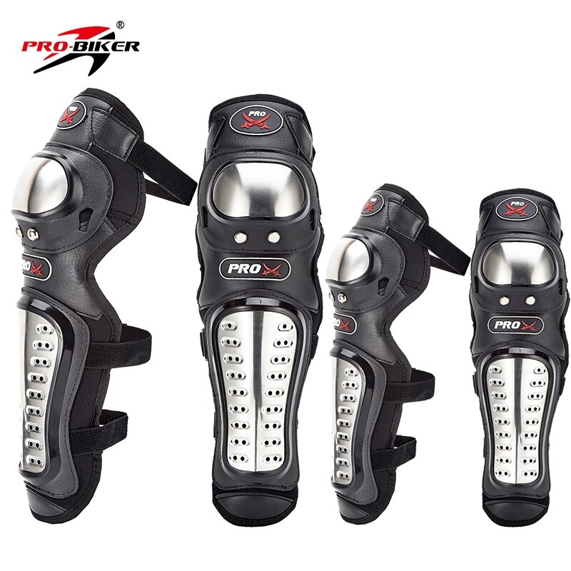 Protector de codos y rodillas para motocicleta, Protector de codo de acero inoxidable grueso para carreras, armadura protectora