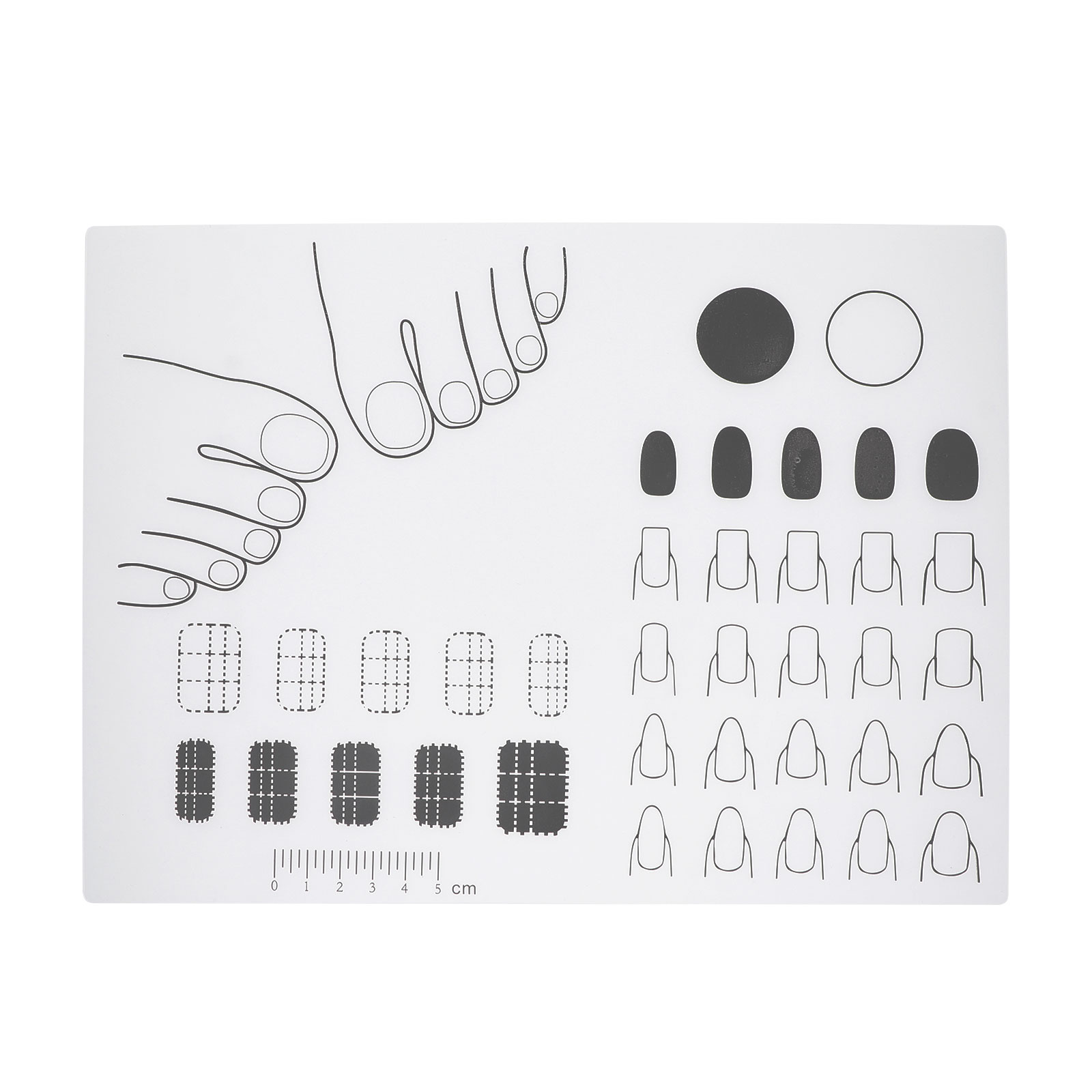 Acrylic Manicure Art Practice Mat Acrylic Nail Art Training Sheet DIY Tool