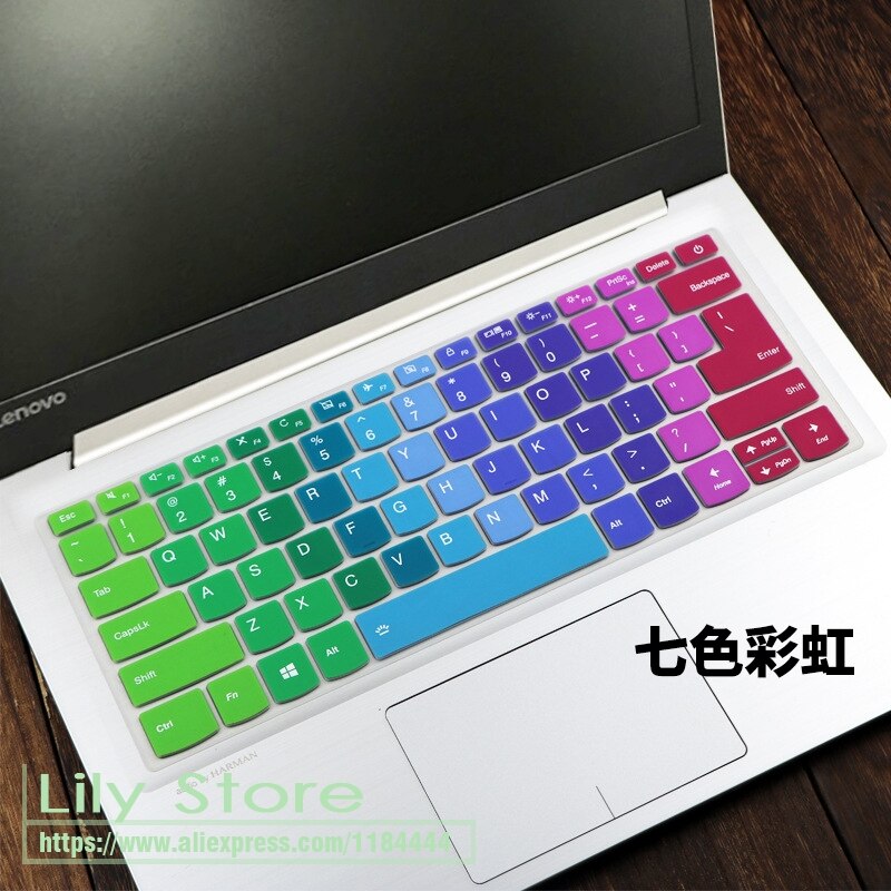laptop Keyboard Cover Skin for Lenovo Ideapad 340s-14iwl 340s C340-14iwl C340 c340-14api c340-14iml S340-14iwl 14api 14 inch: rainbow