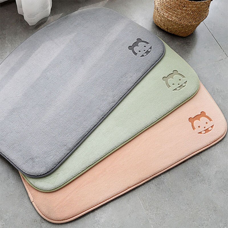 Super Absorbent Bathroom Mat Rug Non-slip Memory Foam Bath Mat Carpet for Bathtub Floor Rugs Shaggy Shower Room Doormat Footpad