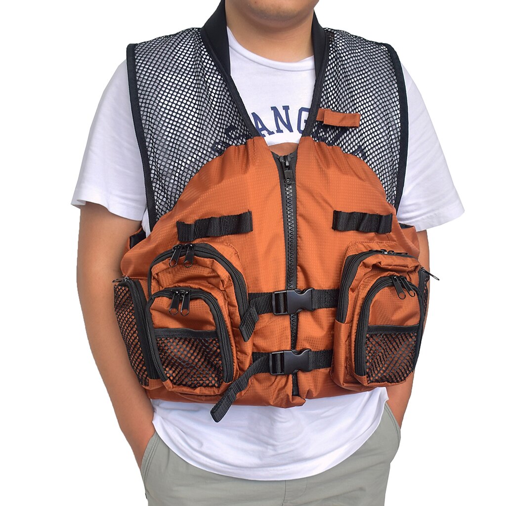 Multi-Pockets with Foam Pad Sleeveless Jacket Life-Saving Vest