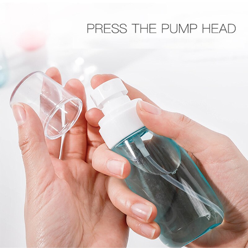 30/60/80Ml Draagbare Parfum Spray Fles Plastic Hervulbare Parfumflesjes Transparante Lege Spray Fles Cosmetische Container