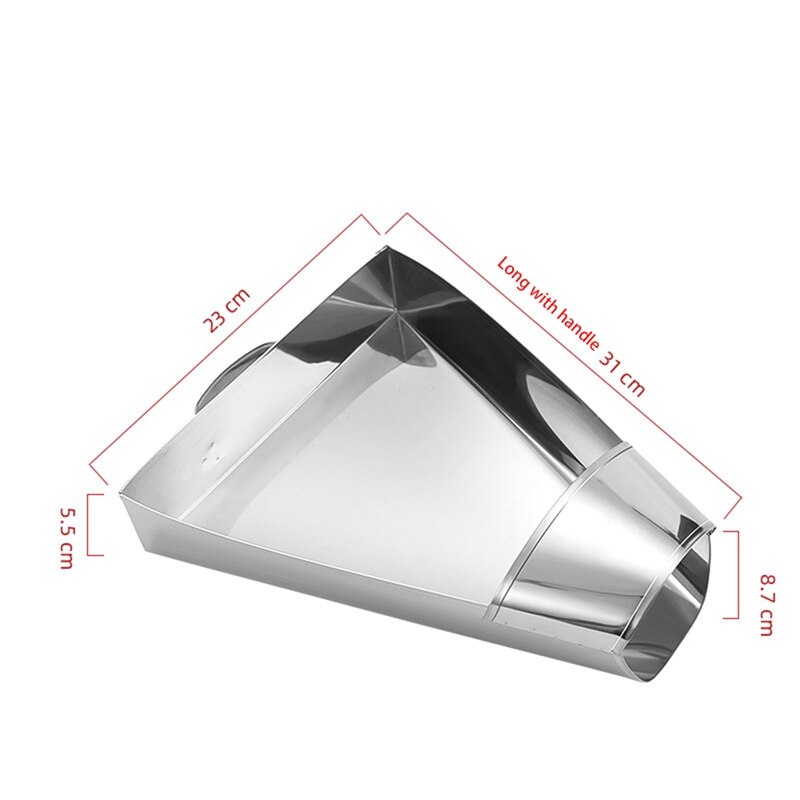 Stainless Steel Chip Scoop French Fries Shovel Loader Chip Packaging Shovel Funnel Popcorn Fast Food Tool