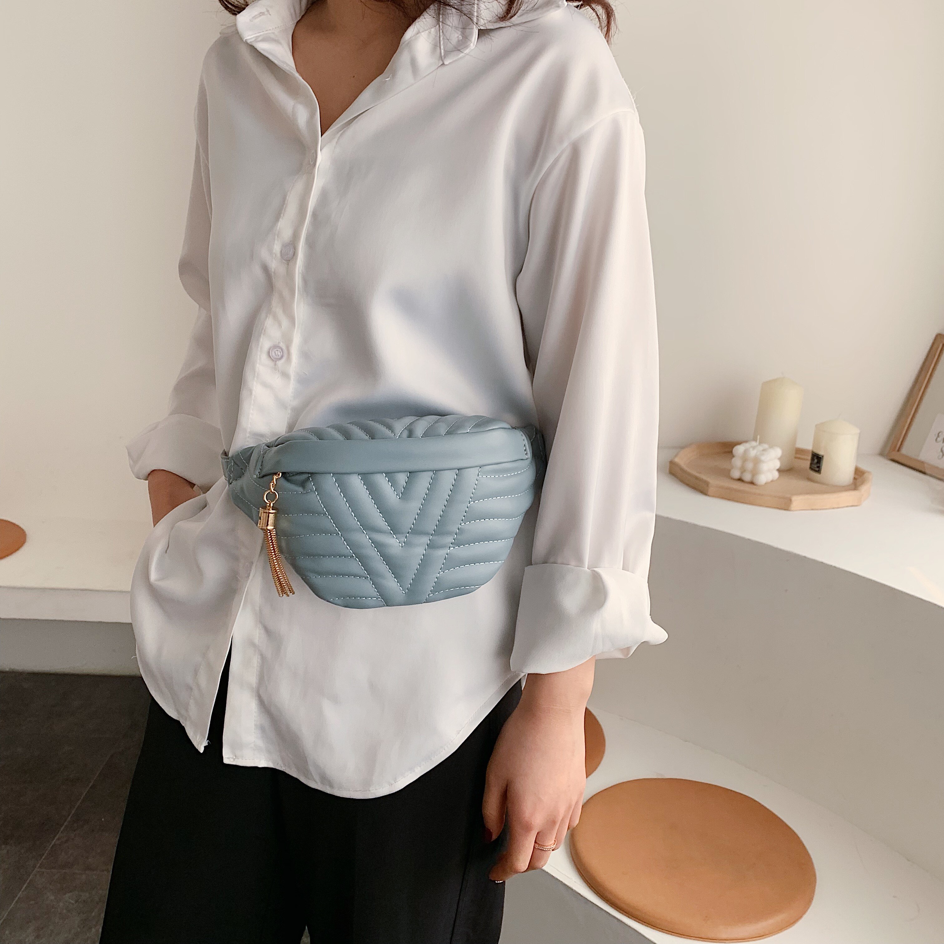 Small Simple Wild Crossbody Bags For Women Tassel Soft Shoulder Messenger Bag Female Handbags And Purses Sac Tiktok