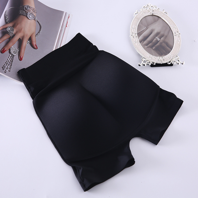 Ropa interior ajustada y transpirable para mujer, cómoda almohadilla para la cadera, moldeador de glúteos y levantamiento de glúteos: S / Negro