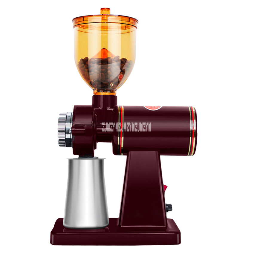 600N Electric Coffee Grinding Machine 200W Commercial Coffee Mill Bean Machine Household Coffee Grinding Bean 110V/220V: wine red / 220V
