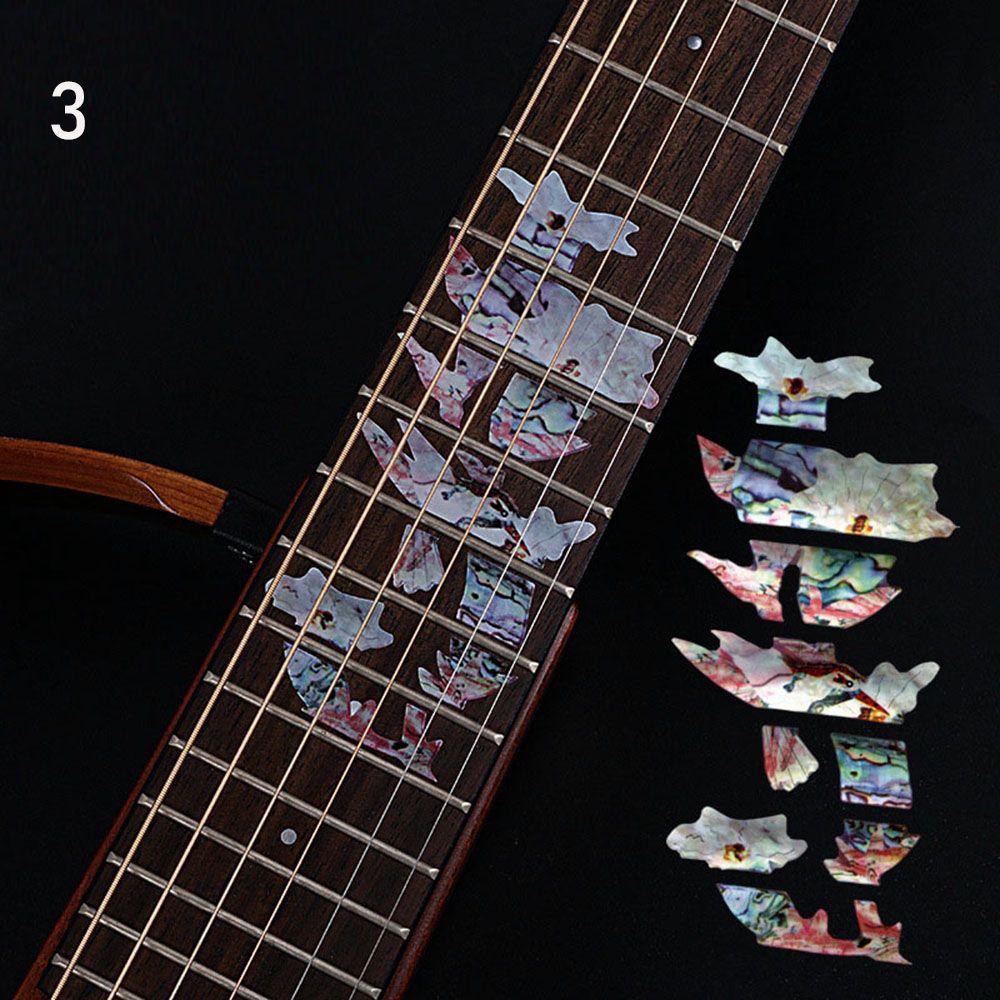 22 Styles Cross Inlay Decals Fretboard Sticker For Electric Acoustic Guitar Bass Ultra Thin Sticker Guitarra Accessories