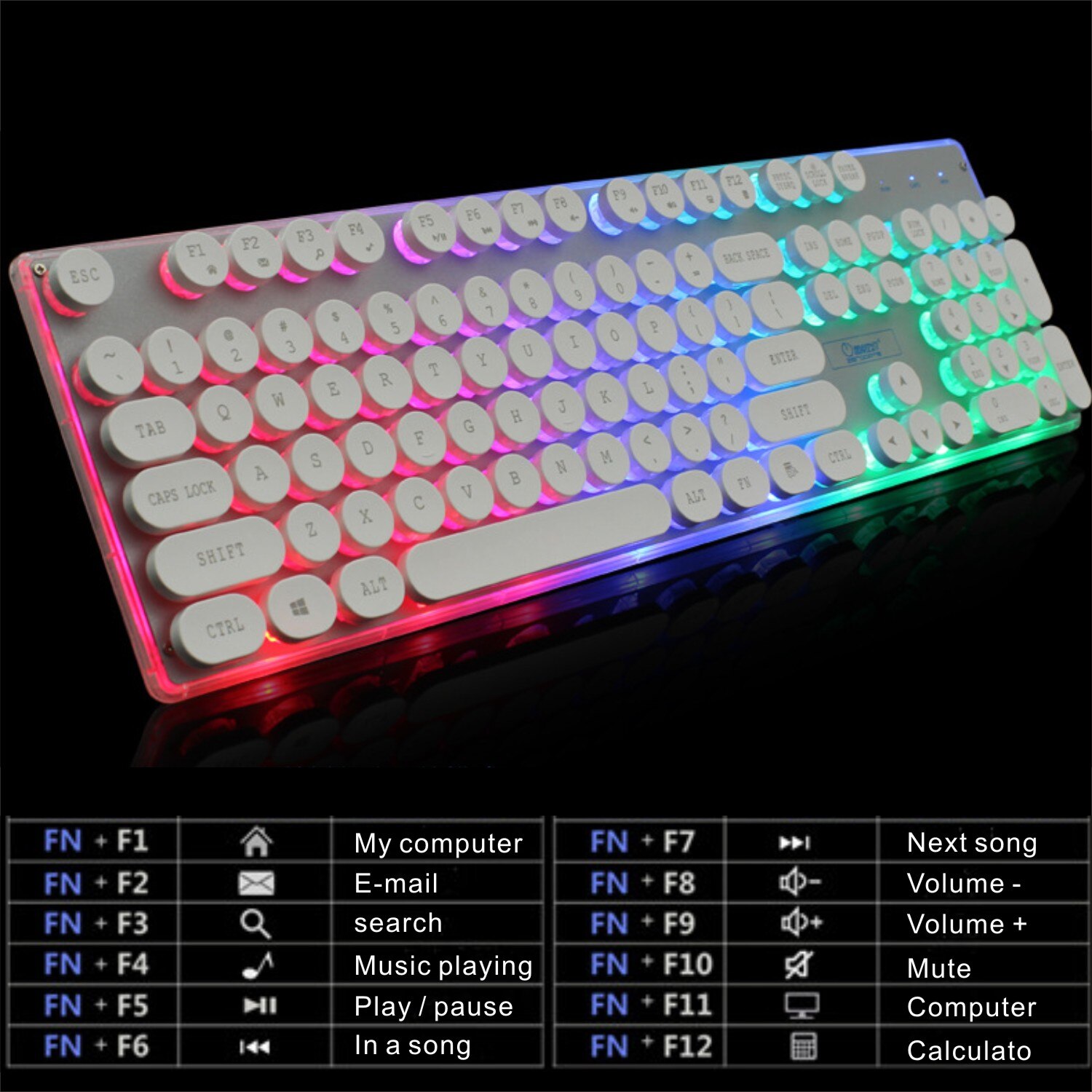 Keyboard Mouse Backlit Gaming Mouse And Keyboard Waterproof Luminous Mouse Keyboard Punk Keyboard And Mouse Combo For PC Gamer