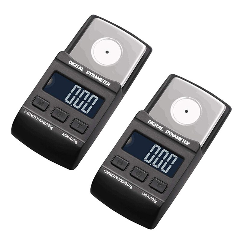 2x hochpräzise digitale plattenspieler-kraftskalen, tonarmlastmesser, lcd-hintergrundbeleuchtung 100g/0.01g