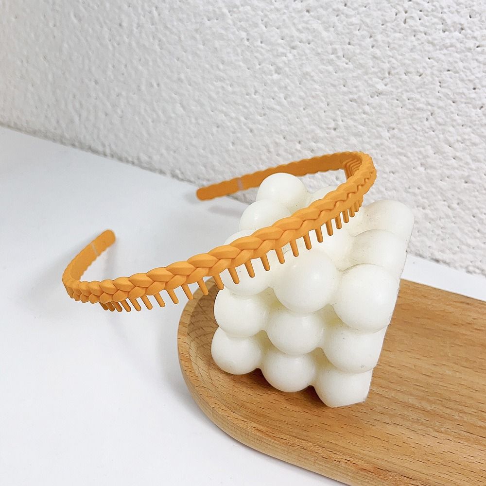 Copricapo femminile per capelli rotti cerchietto per capelli con denti fascia per capelli con treccia smerigliata fascia per capelli antiscivolo fascia per capelli casuale