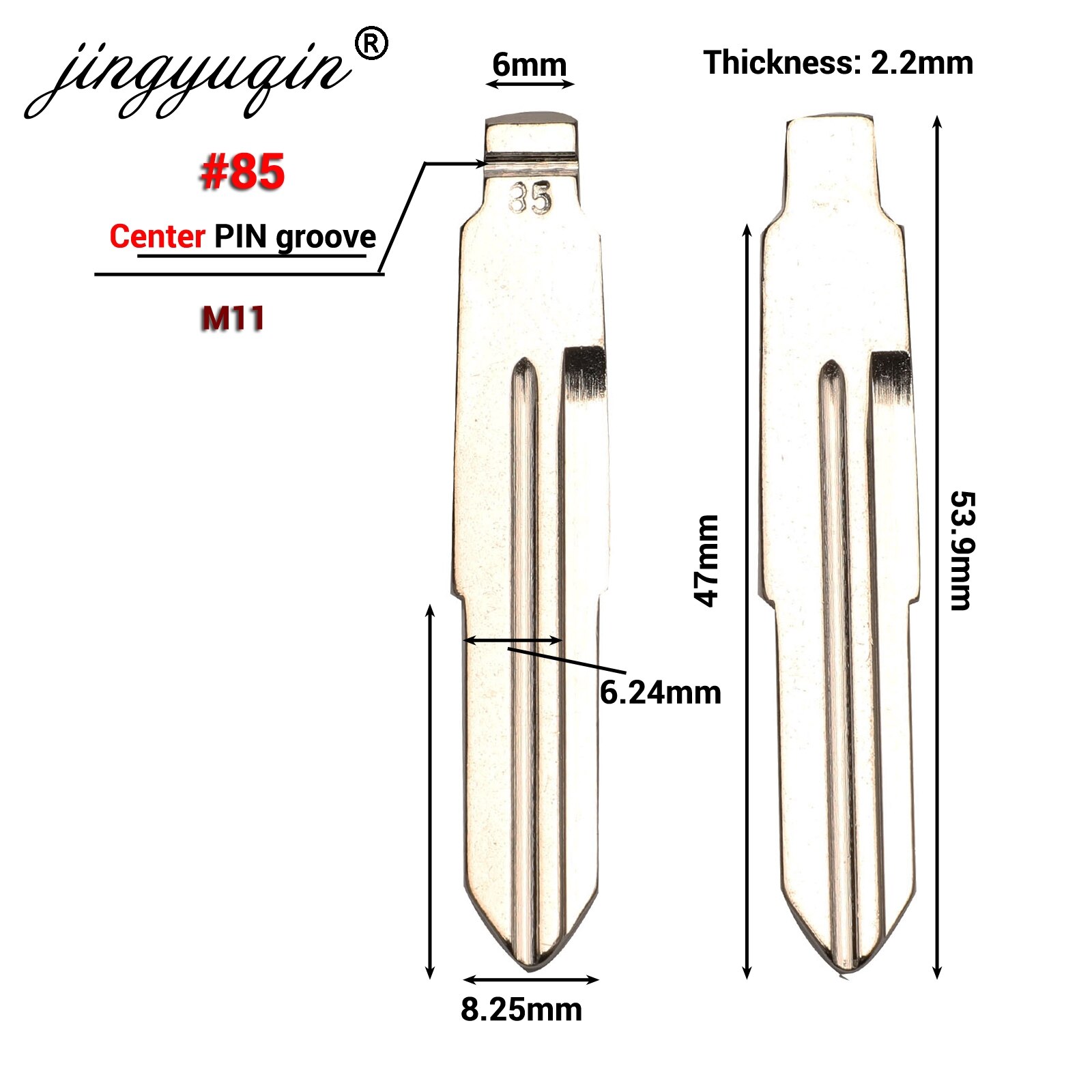 jingyuqin Flip KD key Blank for CHERY A3 A5 FULWIN TIGGO E5 A1 COWIN EASTER QQ3 QQ6 A21 S21 43 44 51 55 59 63 78 84 154 blade