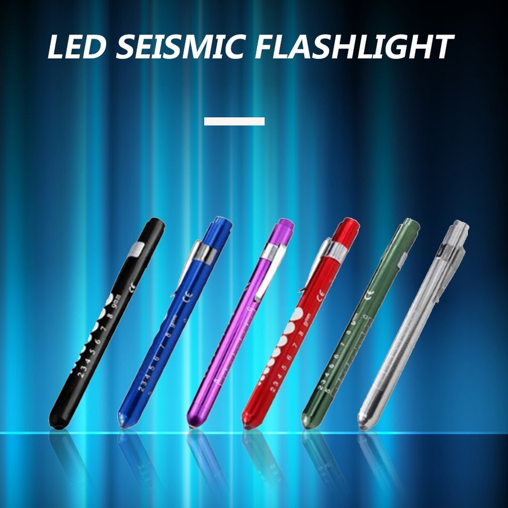 Portable LED Flashlight Work Light First Aid Pen Light Torch Lamp With Pupil Gauge Measurements Nurse Diagnosis