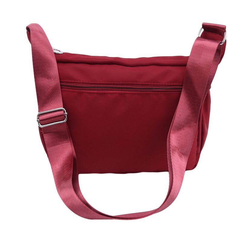 Dame skuldertaske crossbag til kvinder rød/sort crossbody taske nylon