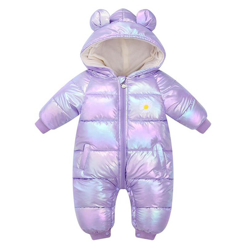 Baby winter kinderkleding baby kruipkleding babykleding kinder jumpsuit bovenkleding: Lavendel / 24m