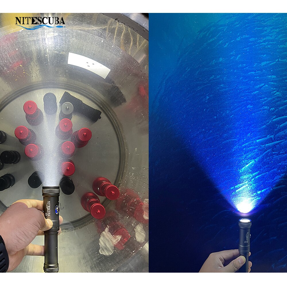 Nitescuba S12 Tauchen Taschenlampe 1200 Lumen Tauchen Taschenlampe Wasserdichte bewertung Lampe 100m nacht Unterwasser Mit 18650 Batterie