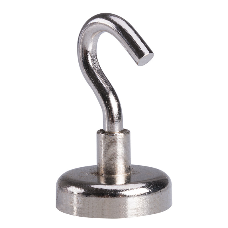 Nyaste magnetiska krokar kraftfull krok magnet hållare 10kg sugvägg krok hållare stöd hårdvara magnetiskt verktyg silver: J