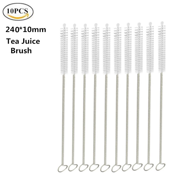 100Pcs/lot Bamboo Straw Natural Organic Reusable Bamboo Drinking Straws Cleaner 19.5cm 23cm Bamboe Straws set for: Tea brush 10pcs