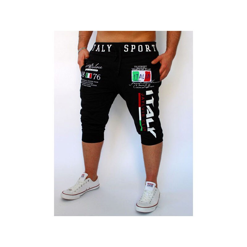 Mäns casual shorts italiensk flagga tryck stor storlek
