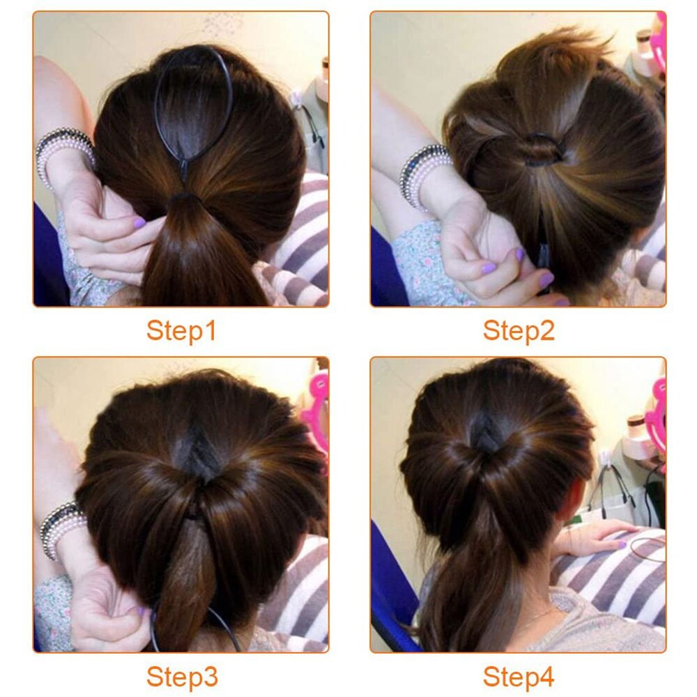 Hair DIY Tool Kit Hair Styling Accessories Kit Donut Bun Maker U-shaped Clip Spiral Clip Hair Bands Hair Loops Bun Makers