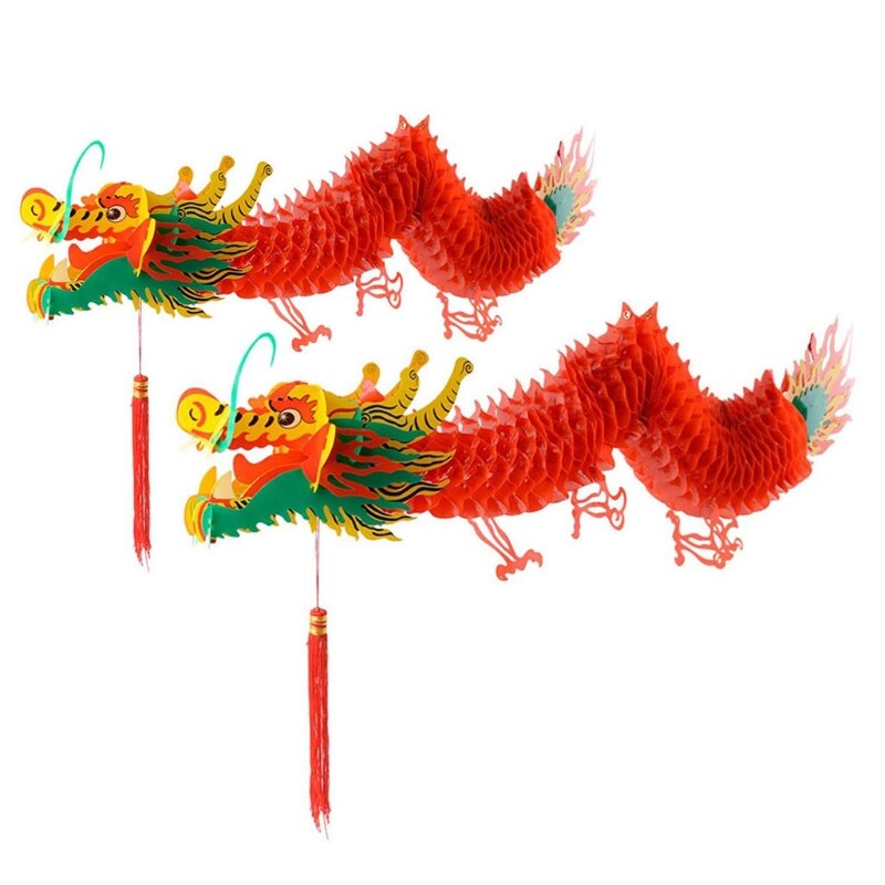 Lanterne Dragon suspendue en papier, 1.5m/1.0m, pour Festival de printemps, nouvel an chinois, ornements d&#39;extérieur, décoration de cour de centre commercial