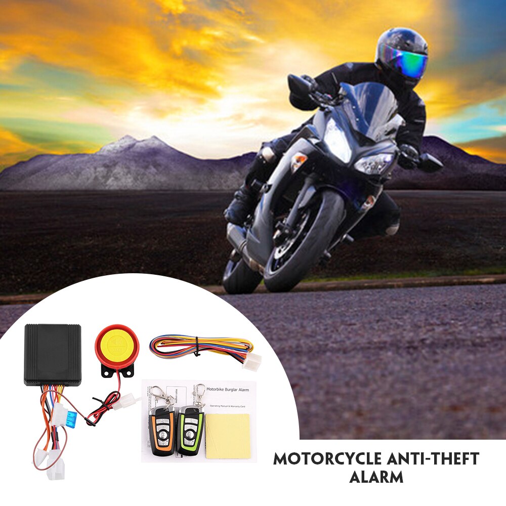 Universal Motorcycle Anti-theft Alarm system 12V with two remote controllers Accessories Motor Remote Control Engine Start