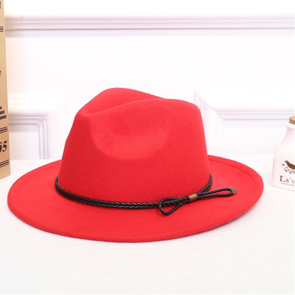 Women's Crushable Wool Felt Outback Summer Hat Panama Hat Wide Brim with Belt Bucket Hat Men Bob Chapeau Sombreros