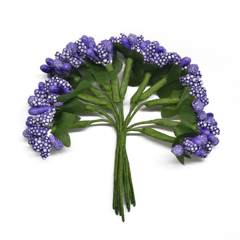 36Pcs Pearl Berry Artificial Stamen Flower For Wedding Home Decoration Artificial Pistil DIY Wreath Scrapbooking Craft Box
