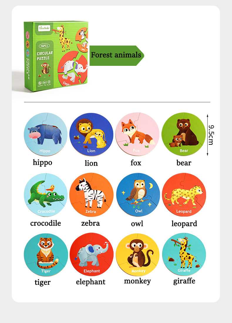 Rompecabezas para bebés, juguetes educativos Montessori, juegos de rompecabezas 3D de madera, caja de hierro, rompecabezas para niños, rompecabezas de madera para niños de 2 a 3 a 4 años