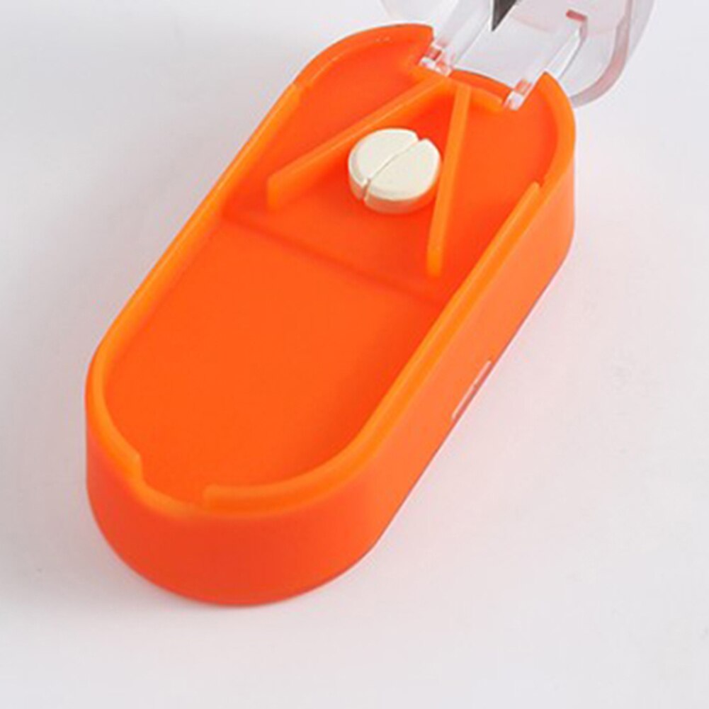 Divide Compartment Storage Box Portable Medicine Case Container Tablets Dispenser Organizer Crusher Box