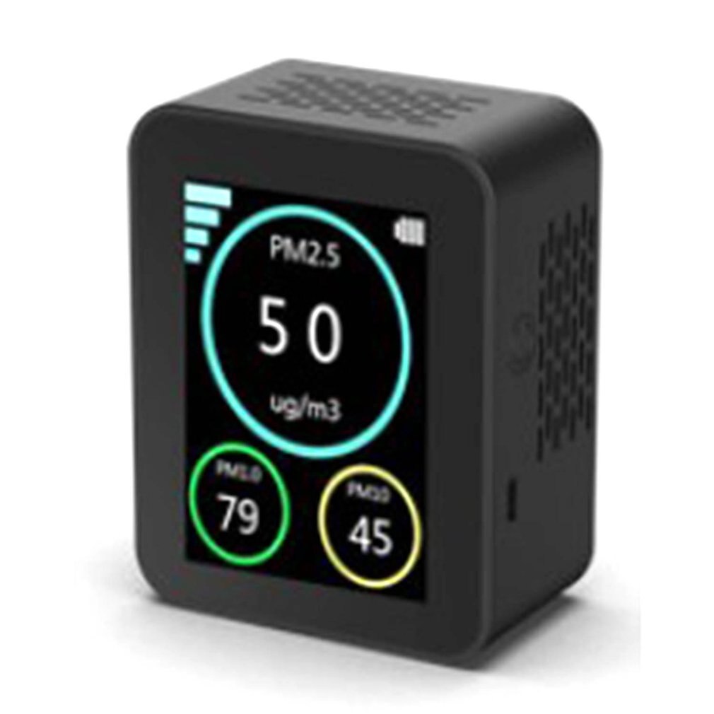 Without Wireless Digital PM2.5 PM1.0 PM10 Temperature Humidity Haze Content Dust Detection Air Detector: Clear