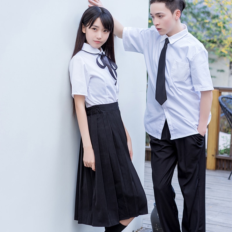 High Waist School Skirt For Girls Long Pleated Uniform Skirts School Clothes A-line Midi Sailor Skirts