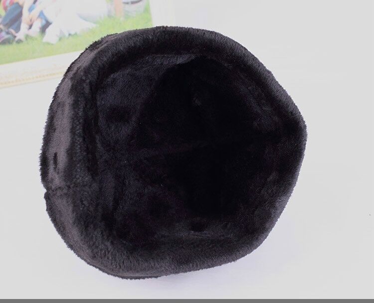 Gorro de piel de oveja a la , gorro de Sailor, redondo, cálido, informal, Color sólido, para invierno