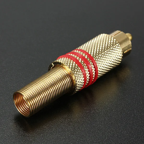 4 Stücke 2 Paar Gold RCA Phono Stecker Lot Audio- Video Kabel Adapter Stecker Großartig für Audio- Lautsprecher