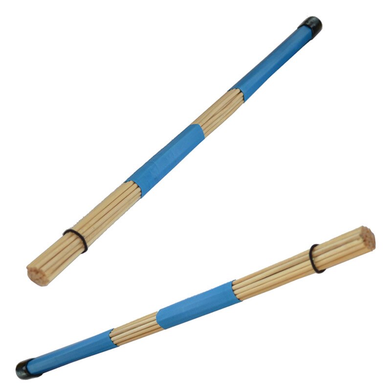 1 Paar Rubber Drum Brushes Sticks Bamboe Zwart Drum Accessoires Onderdelen Jazz Drum Brushes Drums Sticks