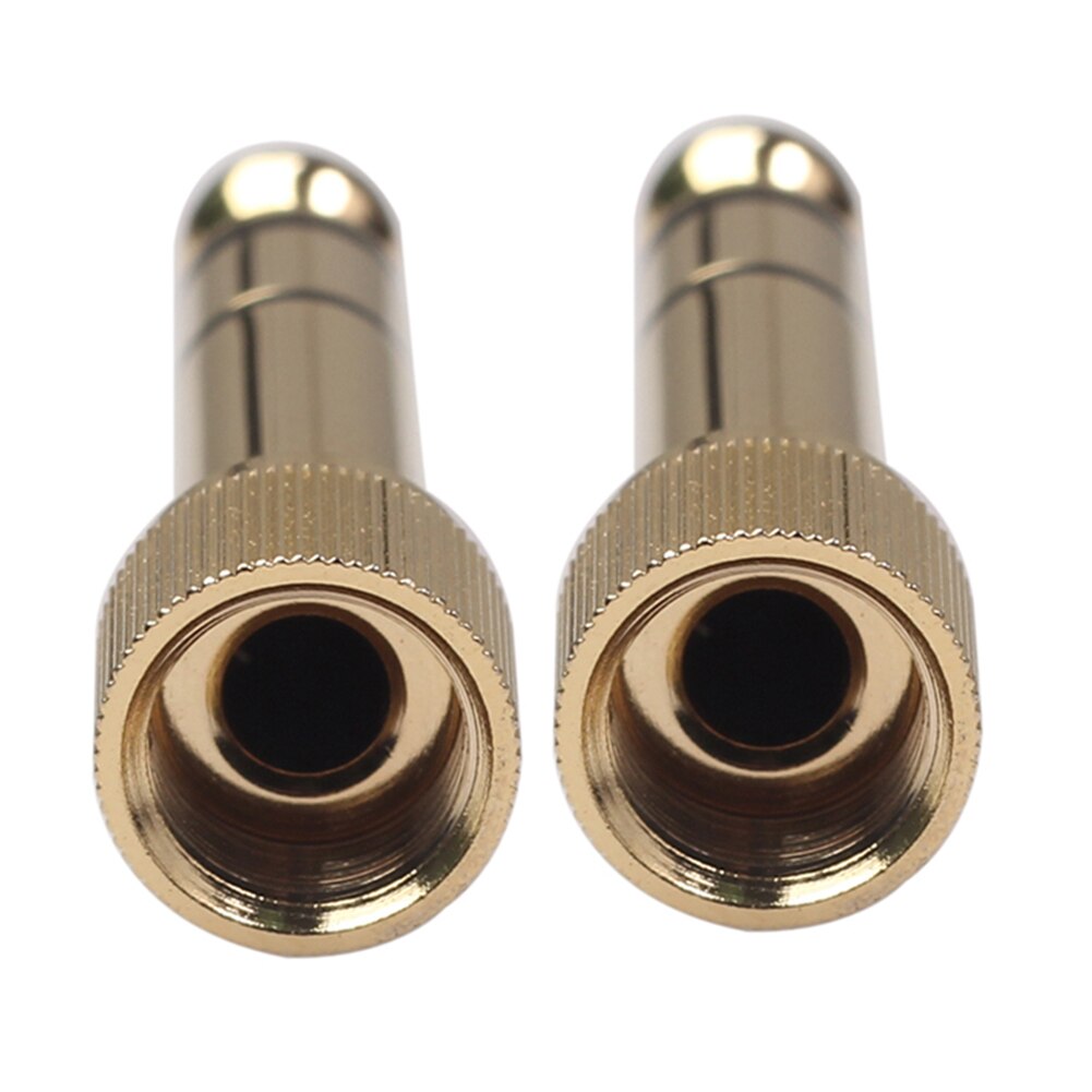 2pcs Jack 6.35mm Male to 3.5mm Female Plug Connector Headphone Amplifier Microphone Audio Screw Adapter Converter