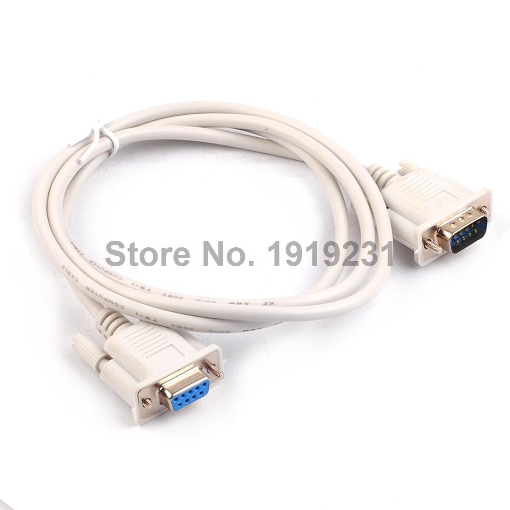 1PCS Serial Extension Cable RS232 Serial Data Cable 1.5 m DB9 Serial Male to Female 9 Pin Cross Type