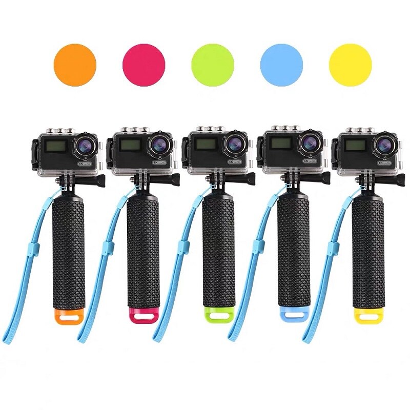 Flytande handtag handtagsfäste flyttillbehör för go pro floaty gopro hero 9 8 7 6 yi 4k eken sjcam osmo actionkamera