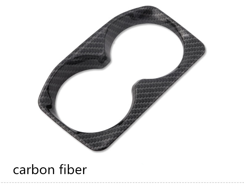 ABS Carbon fiber Water Cup Holder Frame Cover stickers For Peugeot 5008 3008 GT Interior accessories decoration