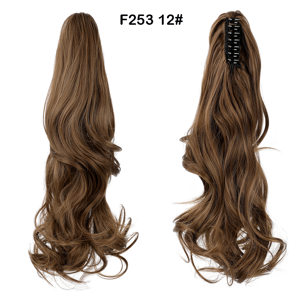 SHANGZI – Extension synthétique queue de cheval tressée, postiche queue de cheval noire pour femmes: F253 12