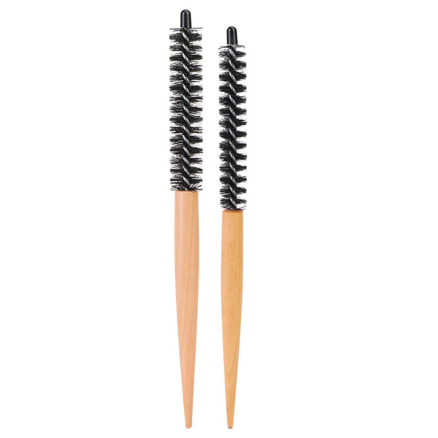 Cepillo redondo pequeño de 16/20mm, peine de peinado de pelo corto, cepillo de nailon para rizar el cabello, maquillaje, herramienta de peluquería