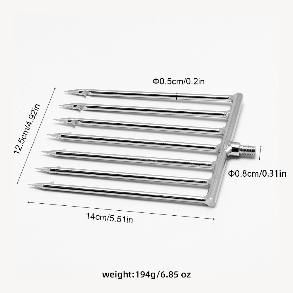 Arpon en acier inoxydable, crémier, équipement de pêche, tête de lance de plongée tranchante, outil de pêche avec barbe, 1 pièce