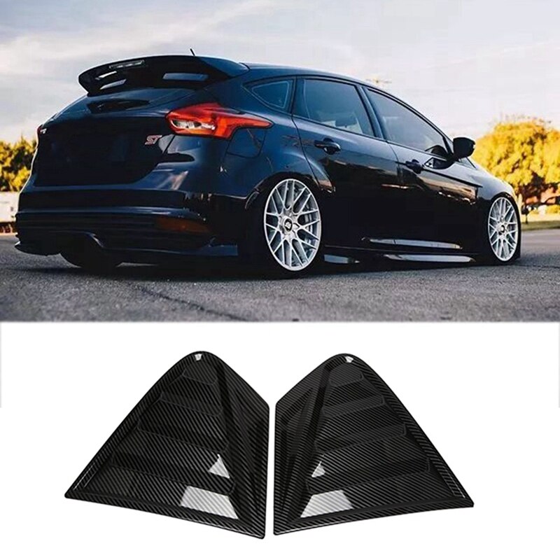 Auto Window Side Lamellen Vent Voor Ford Focus ST-LINE Hatchback Abs Carbon Fiber Stijl Auto Accessoires