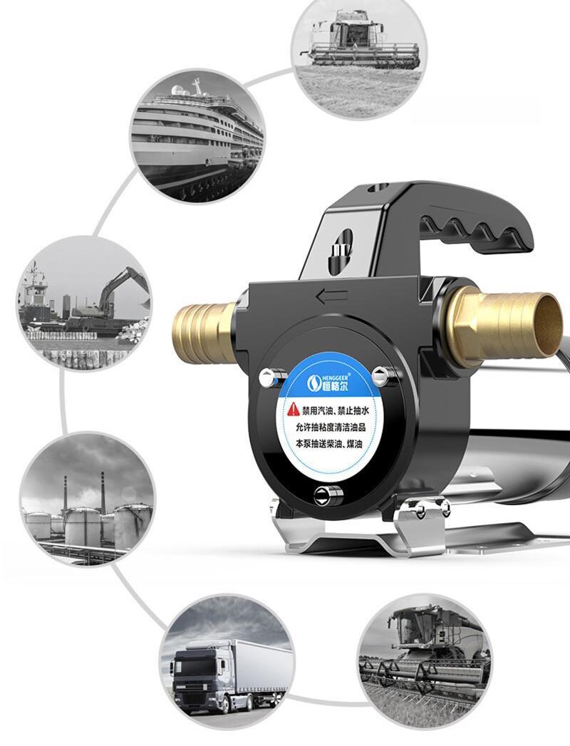 Kleine Tragbare Große Fluss Elektrische Öl Saugpumpe 12/24 / 220V Edelstahl Diesel-/Kerosin selbstansaugende saug Öl Pumpe
