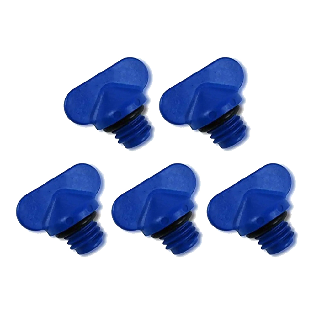 5pcs Engine Block Drain Plug 22-806608A02 22-806608A1 22-8M0119211 For Mercruise Exhaust Manifold Water Drain Blue Plug