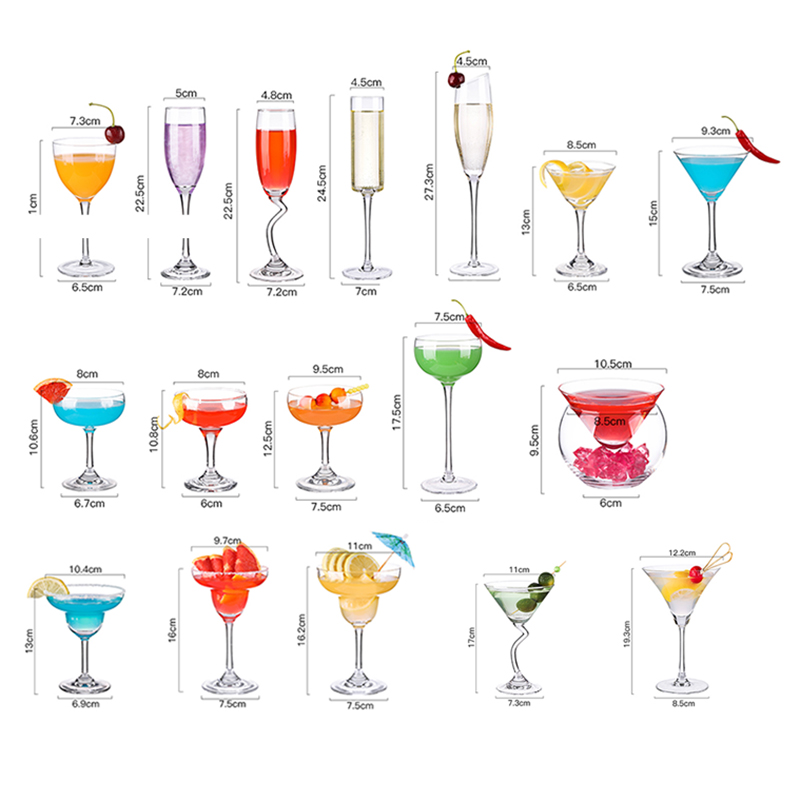 Cocktail Glass Cocktail Iced Crystal Wine Beer Juice Whiskey Boron Martini Wine Cup Bartender Special Drinking Cup Party Wedding
