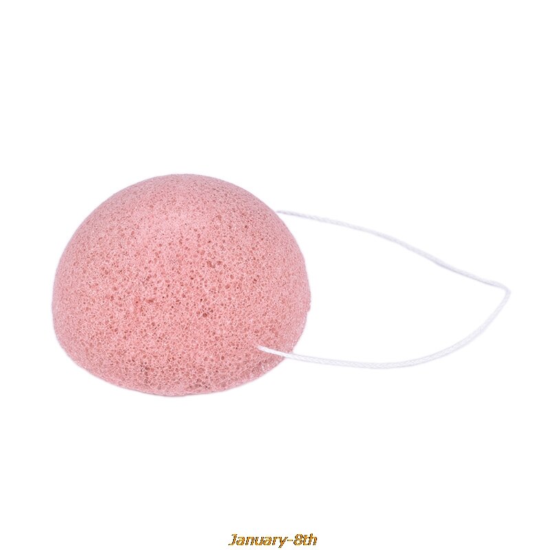 Exfoliante limpiar Konjac Esponja Natural Konjac Esponja Konnyaku cara Esponja para limpiar y lavar Esponja, Maquiagem maquillaje Esponja Konjac: Rosa