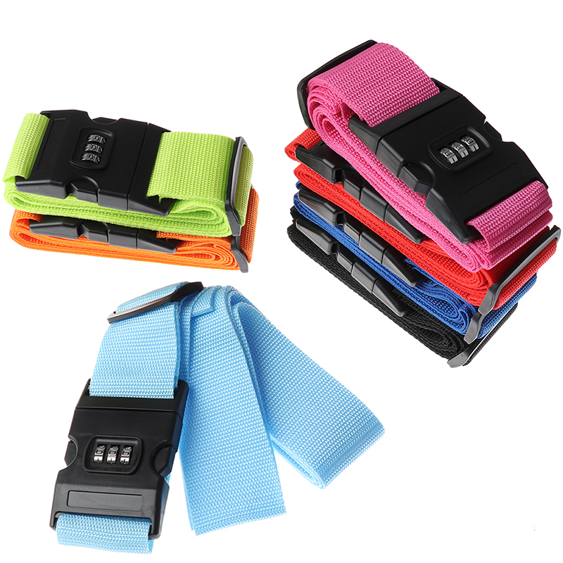 1pc Reisegepäck koffer sicheres Schloss langlebiger Nylon-Packgurt Gürtel Passworts chloss Schnallen riemen Gepäck gurt
