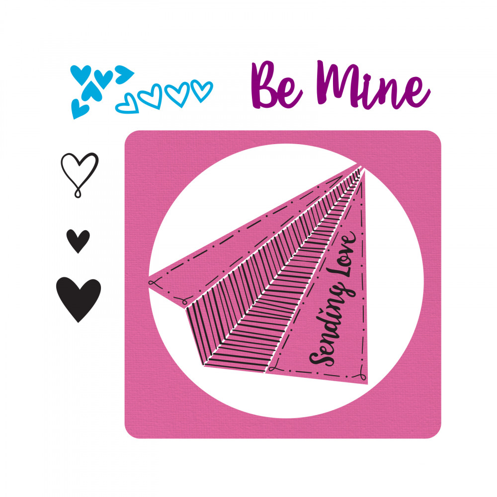 Paper Airplane Love Metal Cutting Dies and Clear Stamp DIY Stencil For Scrapbooking Album Photo Paper Cards Crafts Decor