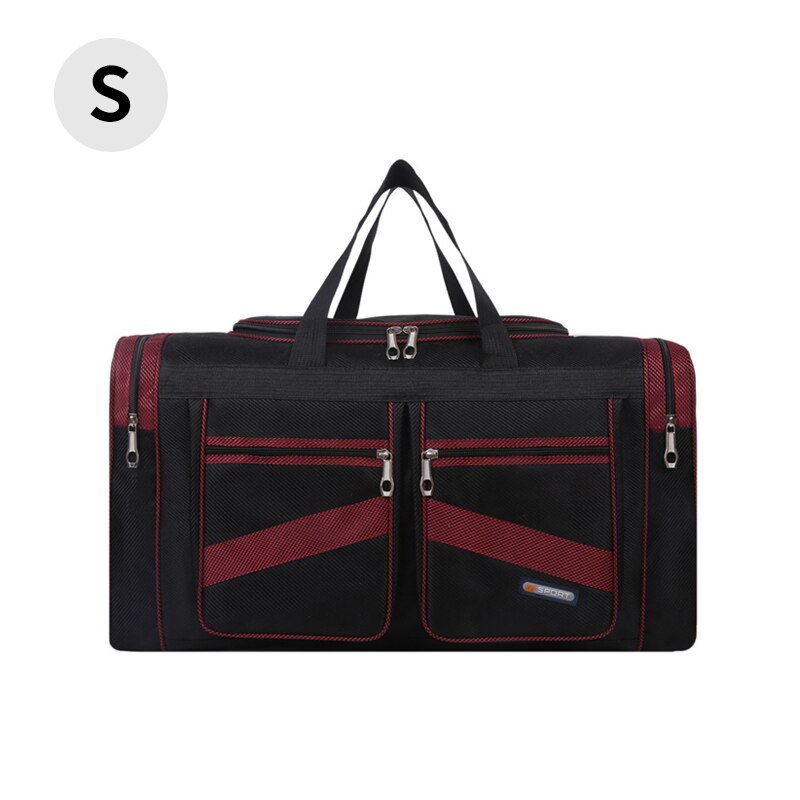 Bolso de viaje plegable para hombre y mujer, bolsa de mano grande, impermeable, para el hombro, para fin de semana, XA509F: Red S