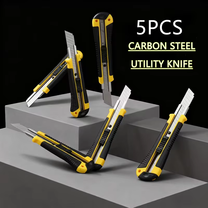 Couteau utilitaire à lame SK4, manche en plastique, lame revêtue, outil d'ouverture de boîte de sécurité, outils de coupe pour le bureau et la maison